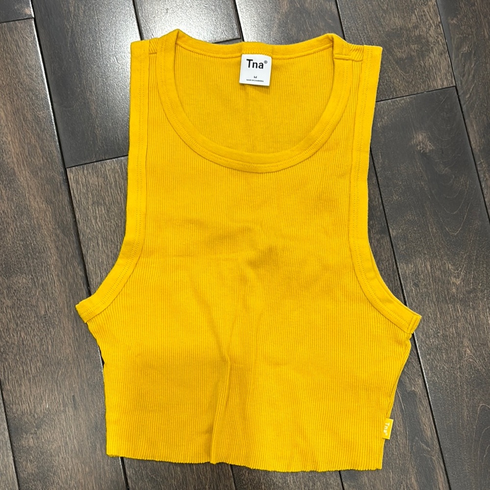 TNA Yellow Crop Top Stylish Essential
